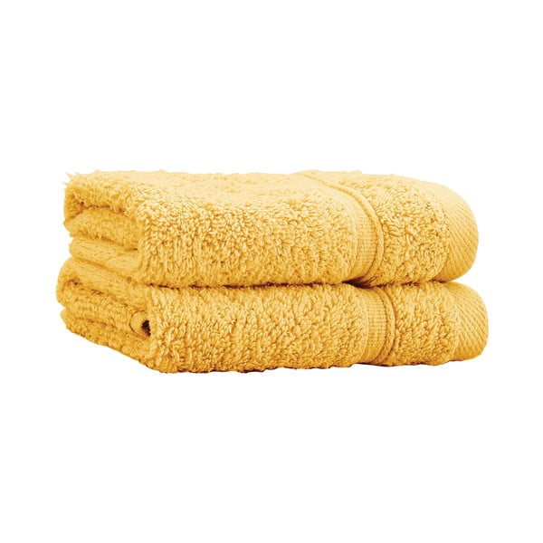 Prosoape galbene 2 buc. din bumbac din frotir 30x30 cm Zero Twist – Catherine Lansfield