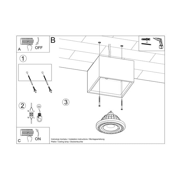 Spot gri 14x14 cm Postiga – Sollux-image-4
