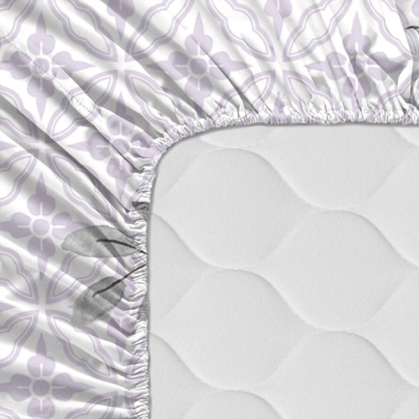 Cearceaf din bumbac Happy Friday Basic Delicate Bouquet, 105 x 200 cm-image-3