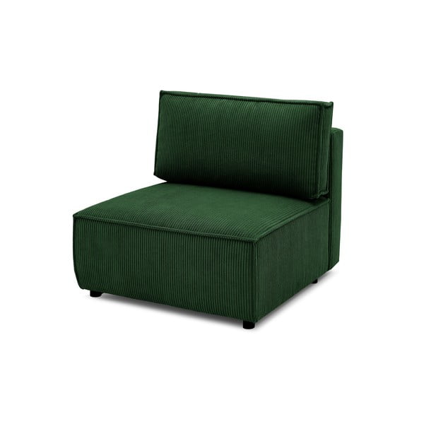 Modul pentru canapea verde cu tapițerie din catifea reiată  (cu colț variabil) Nihad modular – Bobochic Paris