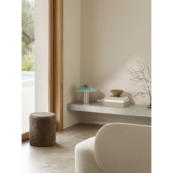 Taburet maro cu tapițerie din țesătură bouclé Teddy – Blomus-image-1