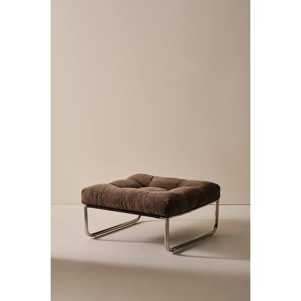 Taburet maro cu tapițerie din chenille Burleson – Jotex-image-2