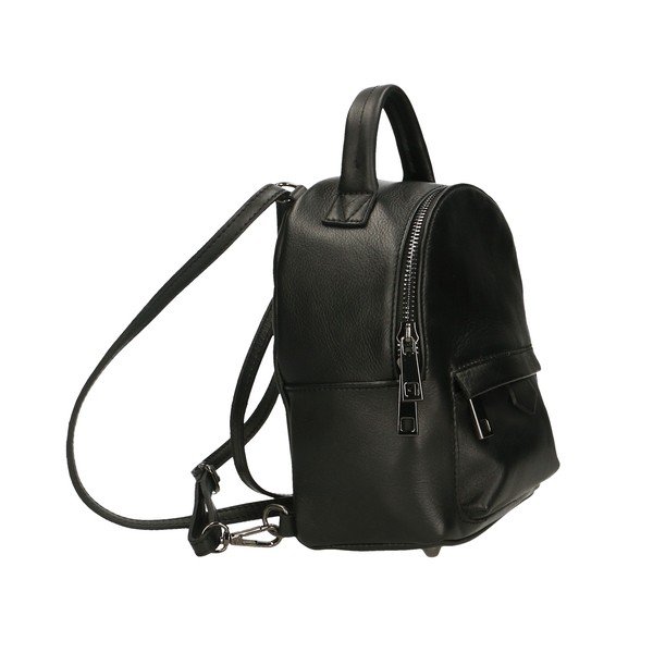 Rucsac negru din piele Chicca Borse-image-2