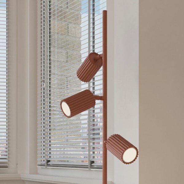 Lampadar cărămiziu cu structură flexibilă din aluminiu (înălțime 155 cm) Gleam – Sollux-image-2
