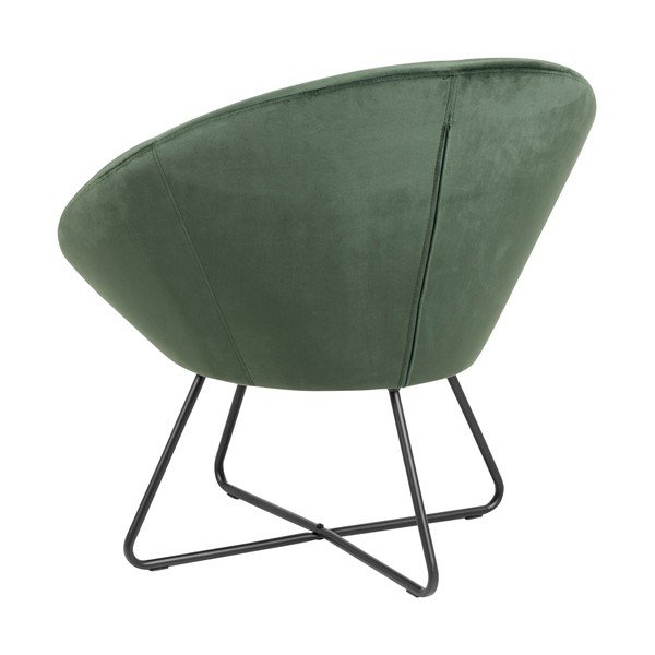 Fotoliu cu husă din catifea Actona Center, verde-image-3