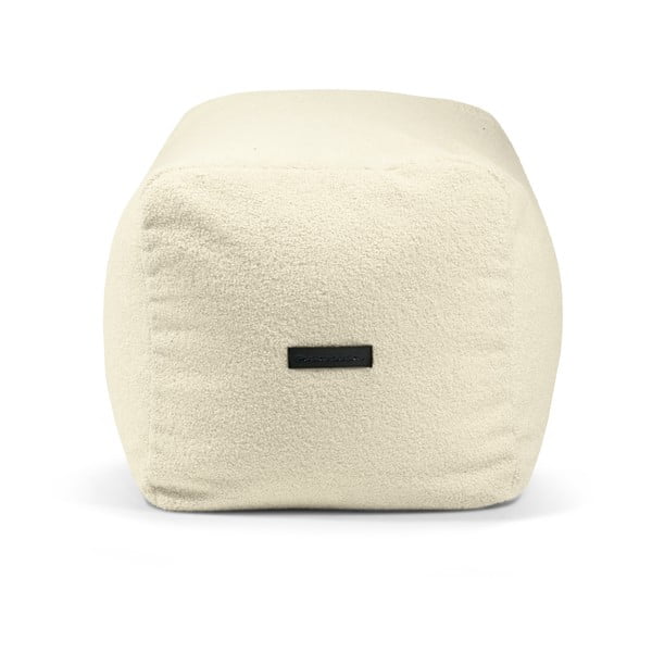 Fotoliu bean bag gri deschis cu tapițerie din țesătură bouclé Plus 70 Lounge – SLOWDOWN-image-4