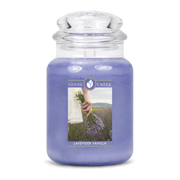 Lumânare parfumată în recipient din sticlă Goose Creek Lavender, 150 ore de ardere