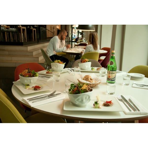 Bol porțelan în formă de față fericită 58products Happy, alb-image-1