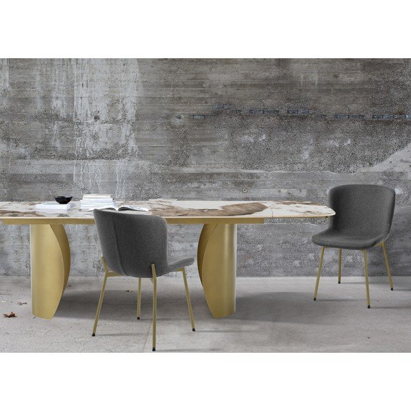 Scaune de dining gri-închis 2 buc. Snug – Tomasucci-image-1