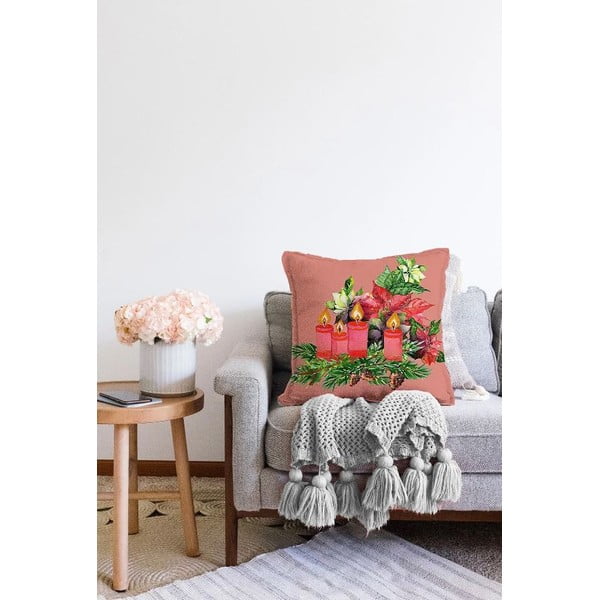 Față de pernă 43x43 cm  cu model de Crăciun – Mila Home-image-2