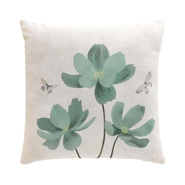Pernă decorativă din amestec de in 45x45 cm Palmiflore – douceur d'intérieur