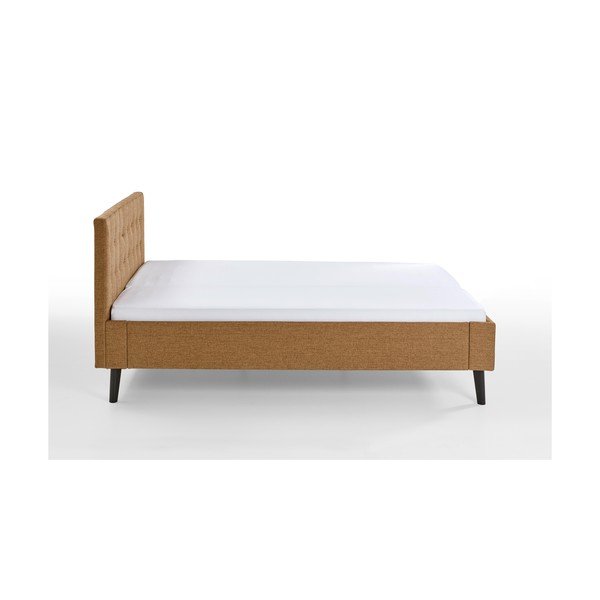 Pat matrimonial maro tapițat fără somieră 140x200 cm Empire – Meise Möbel-image-4