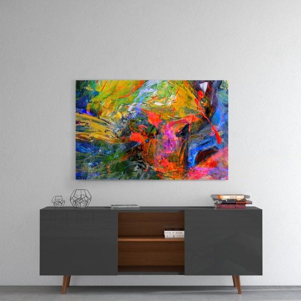 Tablou din sticlă Insigne Color Burst, 72 x 46 cm-image-1