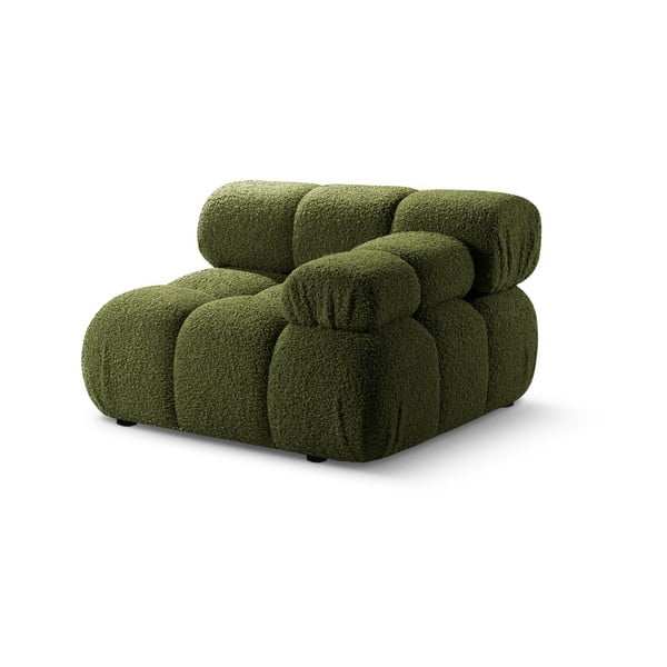 Modul pentru canapea modulară verde cu tapițerie din țesătură bouclé (cu colț pe partea dreaptă) Bellis – Micadoni Home-image-4