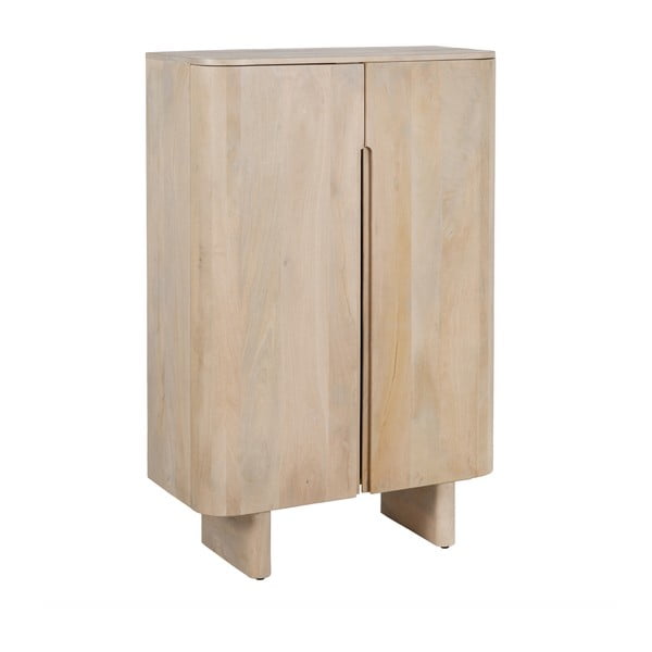 Dulap în culoare naturală din lemn de mango 90x138 cm Batel – Ixia