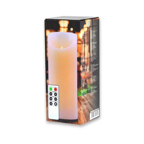 Lumânare cu LED și telecomandă DecoKing Subtle, înălțime 20 cm-image-2