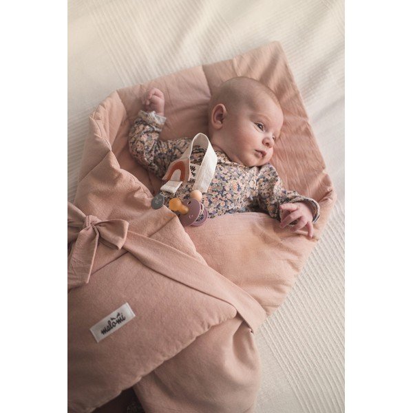 Pătură pentru copii roz din bumbac 75x75 cm – Malomi Kids-image-1