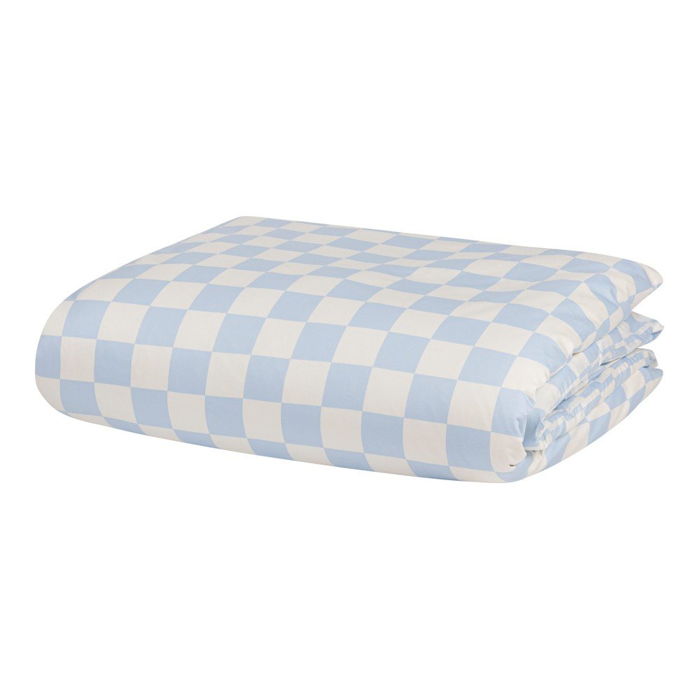 HusÄde pilotÄalbastru-deschis/crem din bumbac satinat pentru pat de o persoanÄ140x200 cm Plu âu0080noo.ma