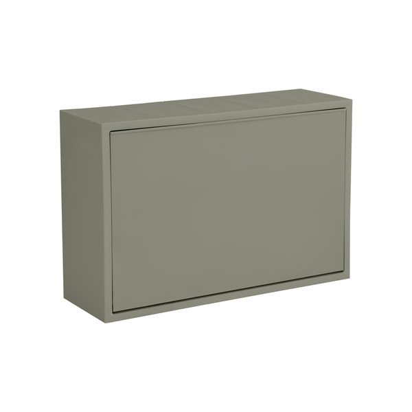 Coș de gunoi verde prăfuit de montat pe perete din plastic reciclat Mini Box – ReCollector