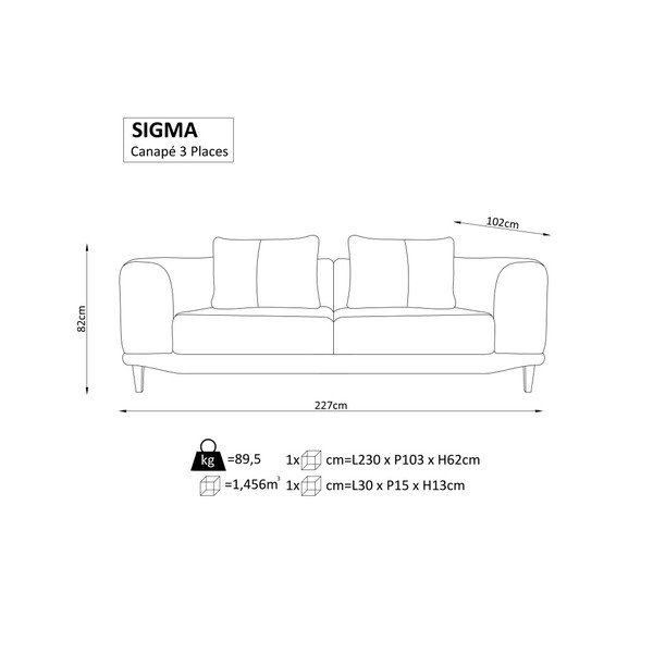 Canapea cu 3 locuri Windsor & Co. Sofas Sigma, bej-image-2
