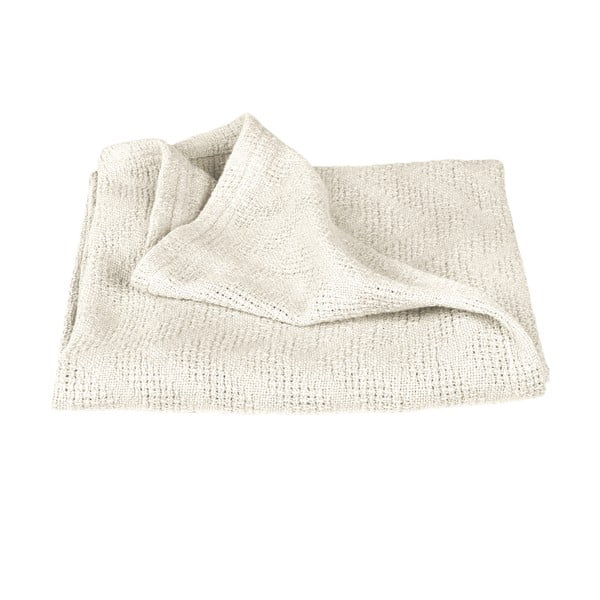 Pătură pentru copii crem din bumbac organic tricotată 80x80 cm Seashells – Roba