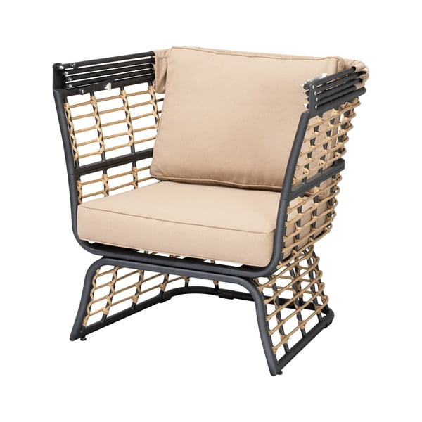 Fotoliu de grădină bej din metal Paros – Garden Pleasure-image-1