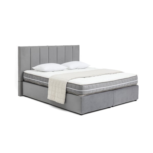 Pat boxspring gri 180x200 cm Olia Bold Line – Bonami Selection