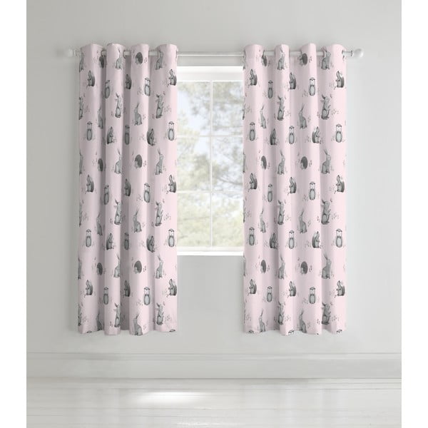 Set 2 draperii pentru camera copiilor Catherine Lansfield Woodland Friends, 168 x 183 cm-image-1