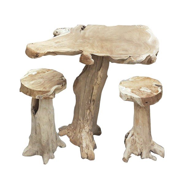 Masă de bar pentru grădină din lemn de tec 95x65 cm Surga – Garden Pleasure-image-2