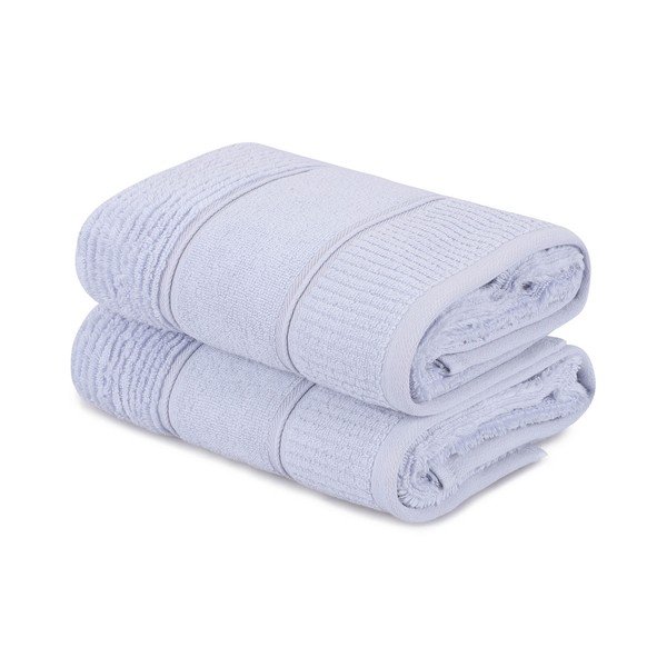 Prosoape albastru-deschis 2 buc. din bumbac din frotir 50x90 cm Daniela – Foutastic-image-2