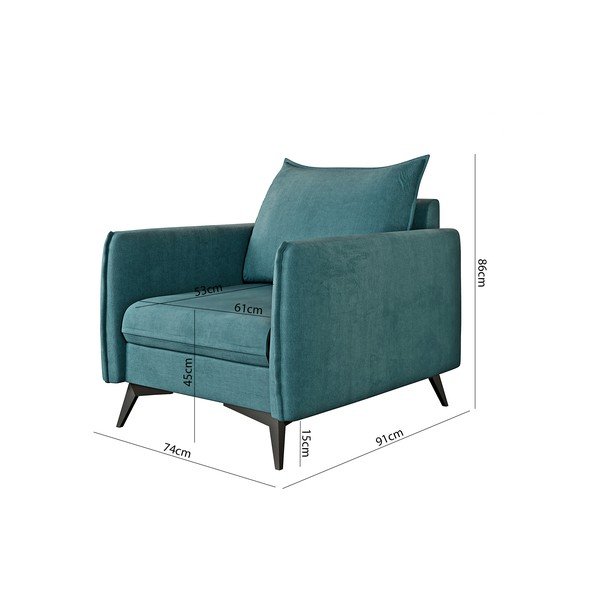 Fotoliu în culoarea petrolului Juli Bis – Ropez-image-3