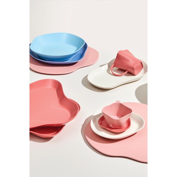 Set 2 farfurii Kütahya Porselen Lux, 25 x 28 cm, roz-image-1