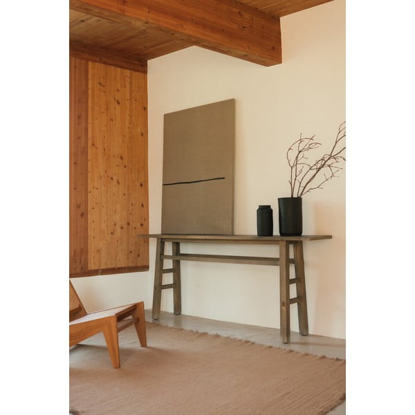 Covor galben ocru țesut manual din bumbac 200x300 cm Handloom – Lorena Canals-image-1