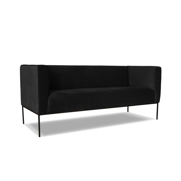 Canapea cu 2 locuri Windsor & Co. Sofas Neptune, negru-image-1