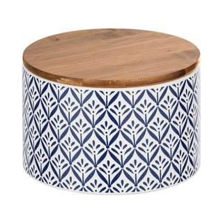Cutie depozitare din ceramică cu capac din bambus Wenko Lorca, 750 ml
