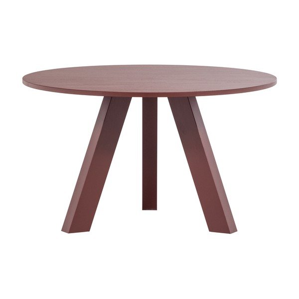 Masă de dining rotundă din lemn de stejar ø 129 cm Rhonda – WOOOD