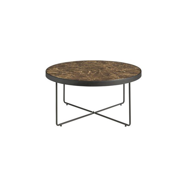 Măsuță de cafea maro rotundă din oțel ø 80 cm Gellina – Ellos Home