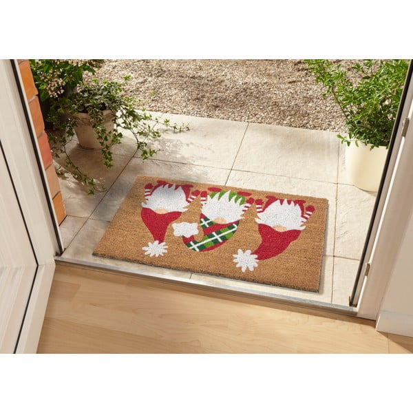 Covoraș de intrare din fibre de nucă de cocos 45x75 cm  cu model de Crăciun – Hanse Home-image-1