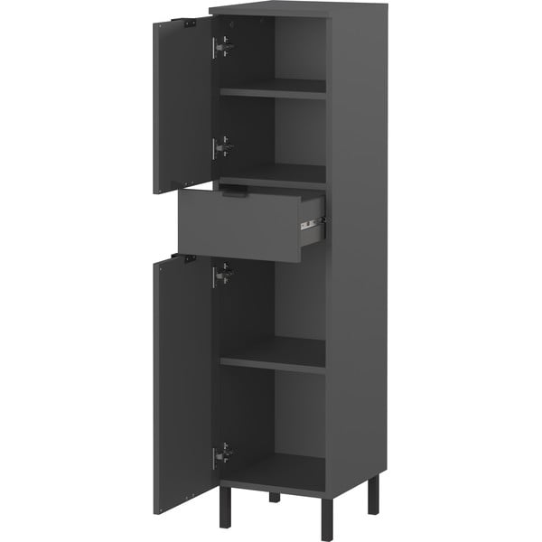 Dulap de baie gri antracit înalt, îngust 30x120 cm Arcena – Germania-image-3