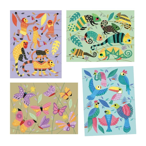 Set artistic culori ulei Djeco Atelier Jungle