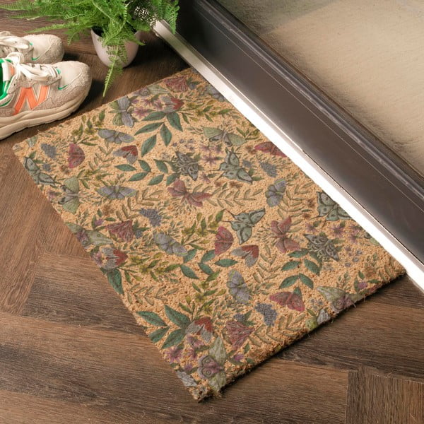 Covoraș de intrare din fibre de nucă de cocos 40x60 cm Midnight Garden x Celia Battaini – Artsy Doormats-image-1