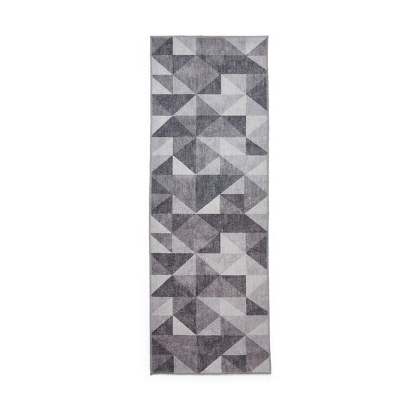 Covor tip traversă gri lavabil 76x230 cm Coral Grey – Think Rugs