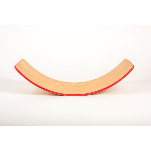 Placă de echilibru din lemn de fag Utukutu, lungime 82 cm, margine roșie