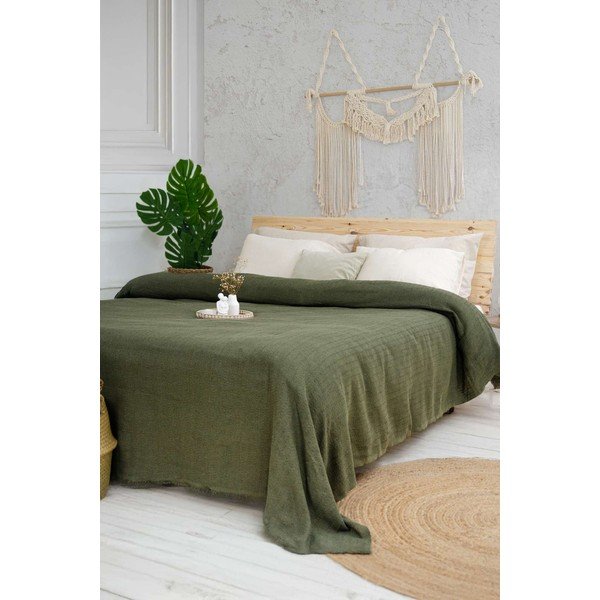 Cuvertură kaki 240x220 cm Marla  – Mijolnir