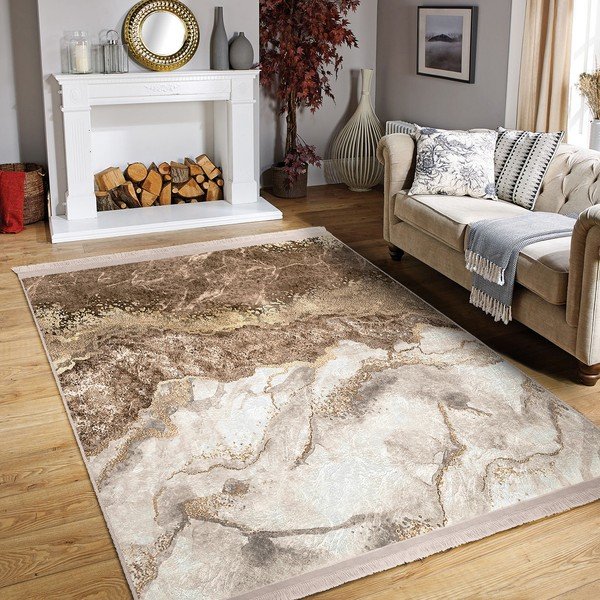 Covor bej de tip traversă 80x200 cm – Mila Home-image-1