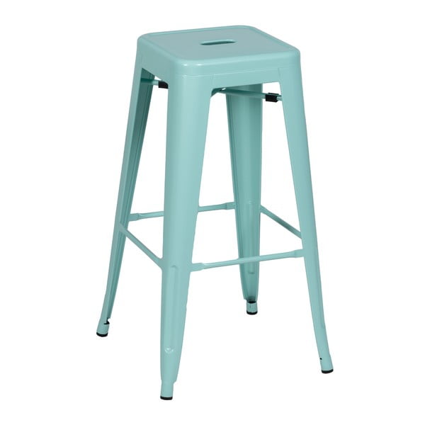 Set de scaune de bar turcoaz 2 buc. din metal (înălțime șezut 76,5 cm) – Ixia