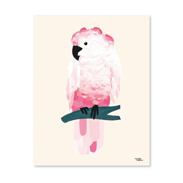 Poster Michelle Carlslund Pink Cockatoo, 50 x 70 cm