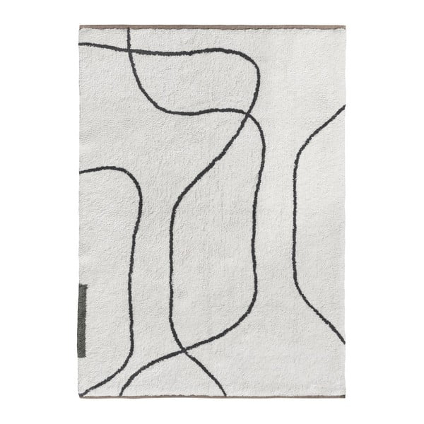 Covor fildeș lavabil din bumbac 100x140 cm Shadow – Mette Ditmer Denmark