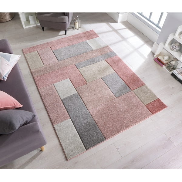 Covor Flair Rugs Cosmos, 80x150 cm, roz-gri-image-1