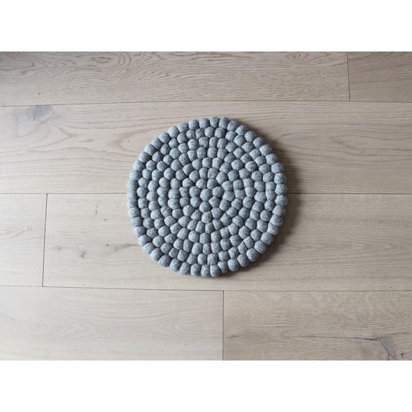 Pernă cu bile din lână pentru copii Wooldot Ball Chair Pad, ⌀ 30 cm, gri oțel